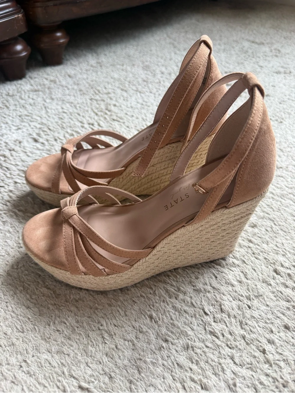 Altar'd State Tan Espadrille Wedge Sandals